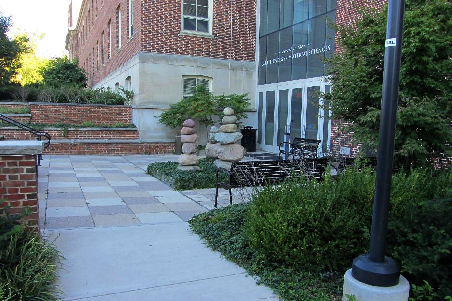 Deike building courtyard 